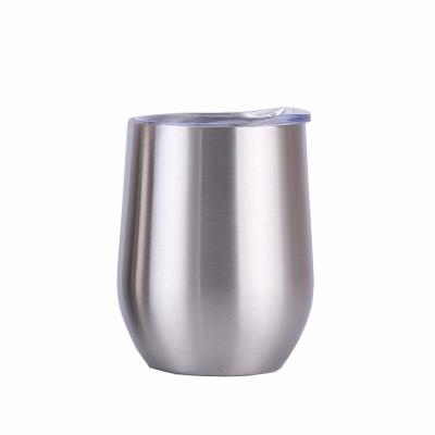 China New Sustainable Heat Press Egg Printing Mug Vacuum Tumbler Sublimation Blank Stainless Steel Wine Mug for sale