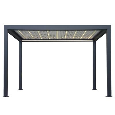 China Easily Assembled Bioclimatic pergola aluminium outdoor waterproof pergola motorized louver pergola for sale