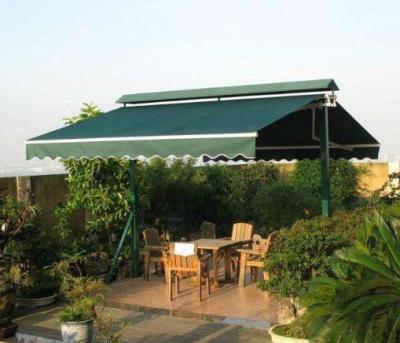 China Water-proof & Sun-protection terrace sunshade awning double swings shade free standing shade for sale