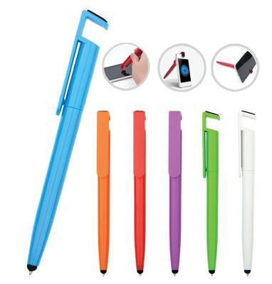 China Promotional Screen Cleaner Pen Plastic Pen Multifunctional Stylus Pen With Stand Movable Pen for sale