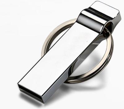 China Rectangle Mini Custom Metal USB Stick with Key Chain for sale