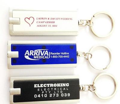 China Plastic Custom Key Chain With Lighter , Promotional Cheap Led Key Chain Flashlight for sale