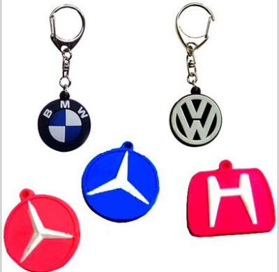 China Promotional Rubber Car Custom Cheap Logo Key Chain for sale