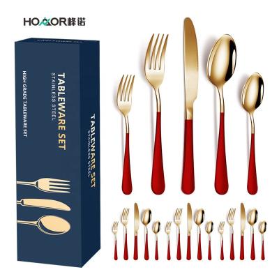 China 20 Pieces American Style Disposable Stainless Steel Dinnerware Elegant Cutlery Set for sale