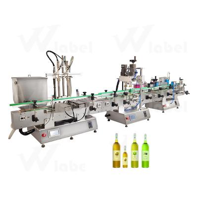 China Automatic Food Pump Jet Beverage Bottle and Water Lotion Filling Labeling Machine Capping Production Line for sale