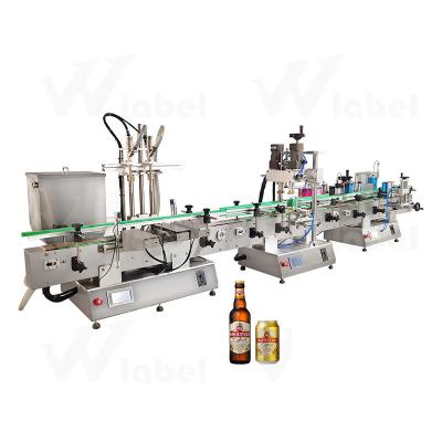 China Full Set Food Desktop Automatic Aluminum Cans Production Line Fruit Juice Beverage Soda Water Aluminum Can Machine Filling Line for sale