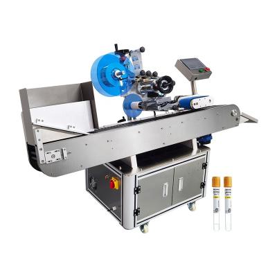 China Goods easy to use automatic small round tube labeling machine custom horizontal labeling machine for acquisition nucleic acid tube for sale