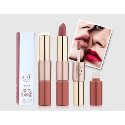 China Private Label Beauty Maker Velvet Lipstick Waterproof Double Ended Tint Lip Gloss for sale