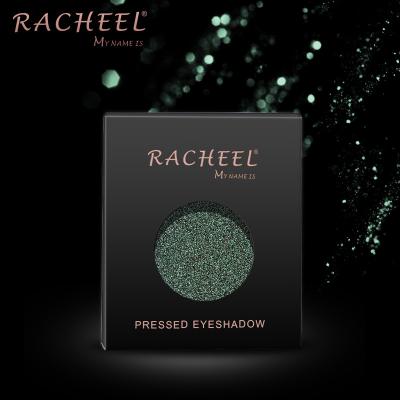 China Waterproof wholesale hot makeup dry eye shadow monochrome gradient pigment green glitter pressed eyeshadow for sale