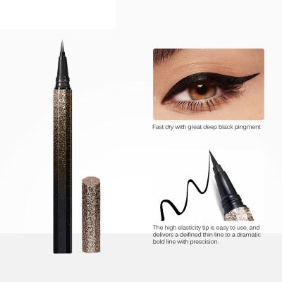 China Private Label Waterproof Eye Makeup Liquid Eye Liner Waterproof Eyelash Magic Adhesive Black Eyeliner Pen for sale