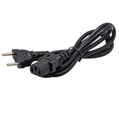 China COMPUTER Factory Wholesale Price 1.2M Black High Quality EU Power Cord With Copper For Desktop Computer Power Cable for sale