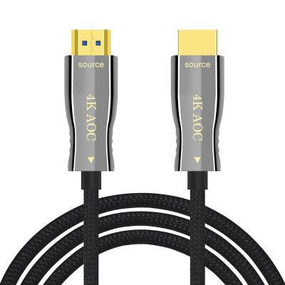 China Retro zinc alloy shell Hdmi gaming fiber 5M 1000m hdmi optical cable 25 meters 4K 60hz, premium hdmi 18gbps cable 30cm for TV for sale