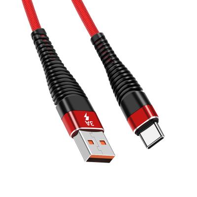 China Fast Charging Type C Cable Fast Charging USB-C Fast Charging Mobile Phone Data 3A USB Cable for sale