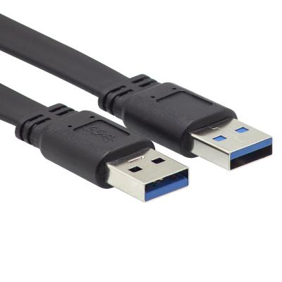 China Black Computer 1m Super Speed ​​USB 3.0 Type One Male To One Male Flat Flex Ribbon Data Cable For Mobile Hard Disk for sale