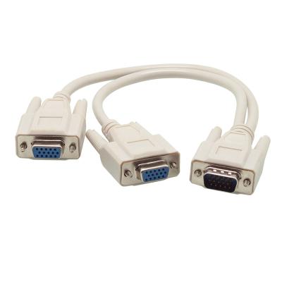 China Factory wholesale price COMPUTER VGA 1 male to 2 female extension cable 2 in 1 VGA to VGA cable for projector for sale