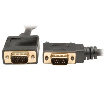 China High Resolution Coaxial Computer VGA Male To Male Monitor Right Angle Cable With RGB Coax for sale