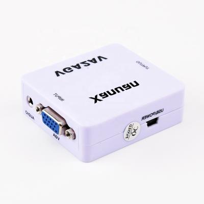 China VGA IN AV CONVERTER XANUAN 1080p Small White Box VGA to AV Converter White for sale