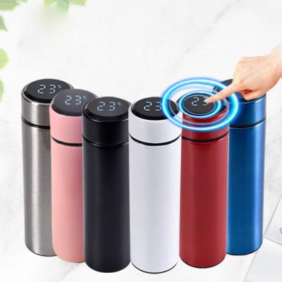 China Sustainable Stainless Steel Travel Tour Temperature Led Display Vacuum Smart Water Bottle for sale