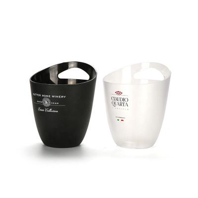 China Champagne Drink Wine Sustainable Desktop Modern Plastic Ice Bucket Bulk for sale