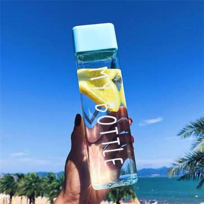 China Sustainable Wholesale Fashion Biodegradable Bike Drinking Plastic Square Water Bottle for sale