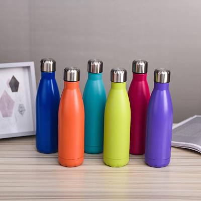 China Multi-color tour viable 304 inside and outside 201 stainless steel vacuum water bottle for sale