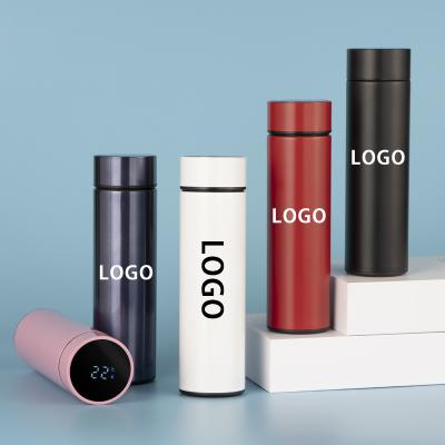 China Sustainable Custom Touch Screen Insulated Stainless Steel Metal Smart Water Bottle for sale