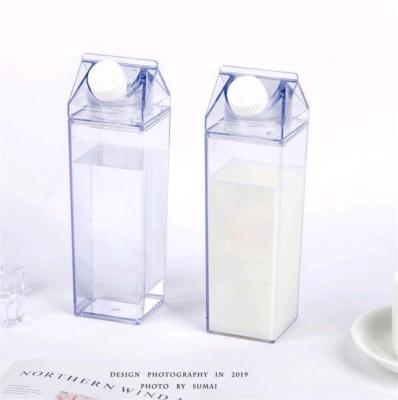 China Sustainable Clear Bpa Free 500ml Milk Carton Transparent Water Bottle With Custom Logo for sale