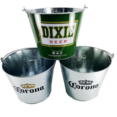 China Individuality Fashion Viable Pattern Iron Material Beer Champagne Ice Buckets for sale