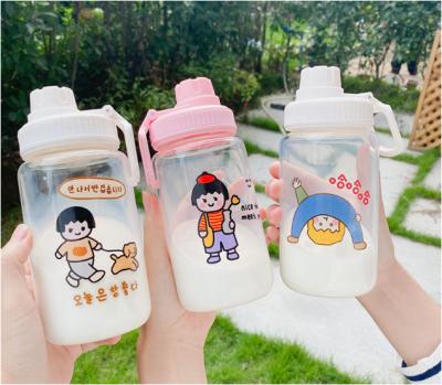 China Sustainable Borosilicate 300ml Unisex Reusable Transparent Glass Drinking Water Bottle for sale