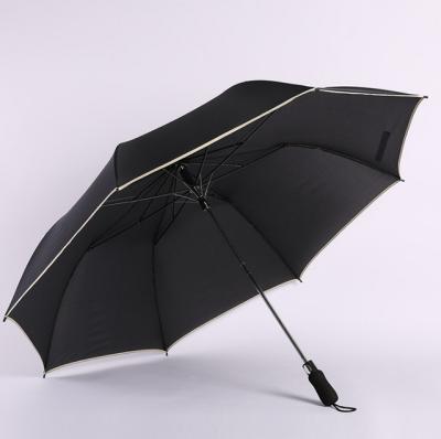 China Minimalist Wholesale Durable Folding Semi Automatic Nylon Fabric Windproof Golf Umbrellas for sale