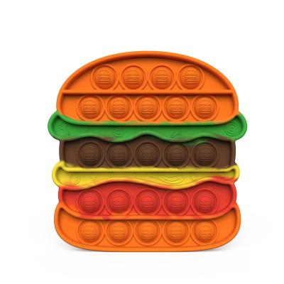 China Playing Hot Sale Burger French Fries Push Bubble Toys Kids Gift Trigger For Children for sale