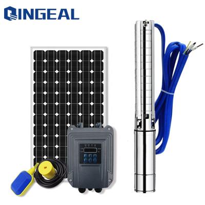 China Family homes 2hp solar pumps submersible for deep well and brushless submersible solar pump 2hp solar pump for sale