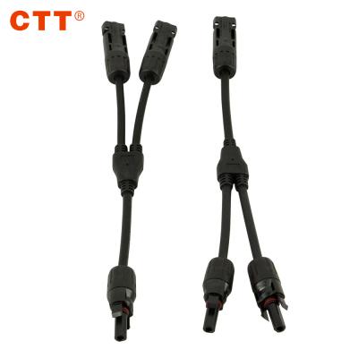 China High Quality Solar Powered IP67 Water Proof System 4mm2 30A Y Branch Connector For PV Cable Plugged Solar Y Tap Connector for sale