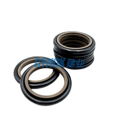 China Hydraulic Cylinder Sealing Ring Hydraulic Piston Oil Seal HBTS Mechanical Rubber Stage Seals for sale