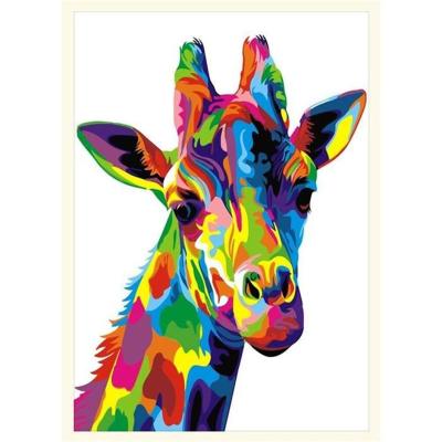 China Abstract View Canvas Giraffe Painting 5 Panel Wall Art Paintings Modern Home Decor Picture For Living Room dropshipping for sale