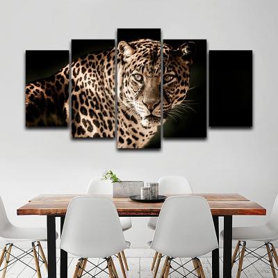 China Living Room HD High Resolution Printing Home Decor Prints Poster 5 Pieces Wall Art Lion Canvas Paintings Pictures Animal Paintings shopify drop shipping for sale