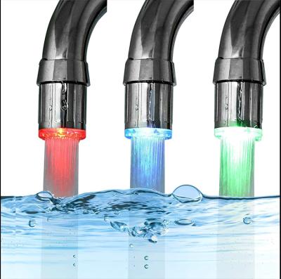 China Sanitary Sense Faucets LED Color Infrared Automatic Light Sensor Automatic Faucet Sense Faucet With Adapter for sale