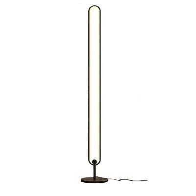 China Dropshipping Modern U Shaped Table Ring Corner Floor Lamp Simple Reading Standing Floor Lamp By Remote Control for sale