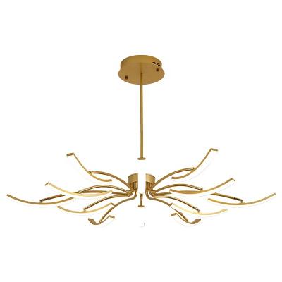 China Fixture Modern Creative Adjustable Shape Dimmable LED Remote Control Chandelier for sale