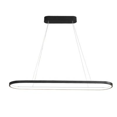 China Modern Minimalist Oval Pendant Lamp LED Ring Hanging Light For Kitchen for sale