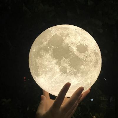 China Sci-Fi Creative Design Waterproof USB LED Rechargeable Moon Night Light for Home Decoration for sale