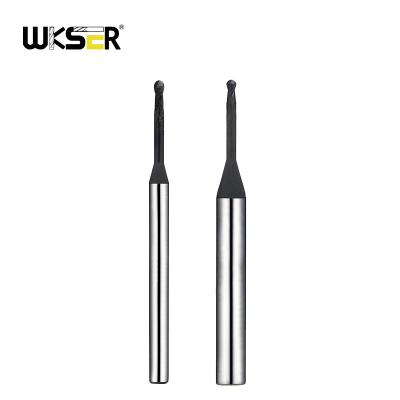 China CNC Milling Machining WKSER Tools Ball Nose Carbide End Mill, Long Reach and Stub Flute.Special Designed for Deep Cavity Profiling, MAH Coating for sale