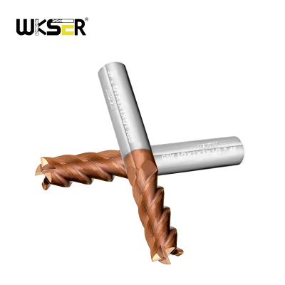 China CNC Process WKSER 1/2 Solid  Carbide End Mill CNC End Milling Cutter for Stainless Steel Metal for sale