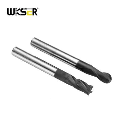 China CNC Process WKSER Tools CVD Diamond Coating End Mill For Graphite Material And Carbon Fiber Reinforced Plastics CFRP Metric Size(D1-D12) for sale