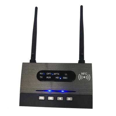 China Receiver aux. B22 Low Latency Dual Link Bluetooth 5.0 Transmitter With Optical / NFC / RCA 1000mAh for sale