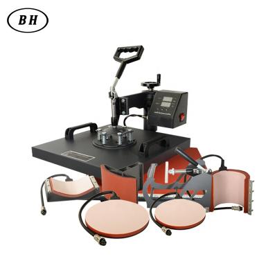 China Original high quality combined machine repair shops heat press machine 5 in1 0-399 degree heat transfer machine for sale