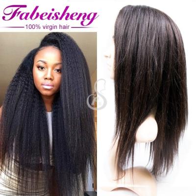 China Aliexpress Wholesale Yaki Straight Virgin Hair Indian Human Hair Lace Front Wigs Indian Human Hair Wigs for sale