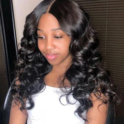 China 2020 Water Wave Christmas Gift Loose Wave Frontal Wigs Small Konts for sale