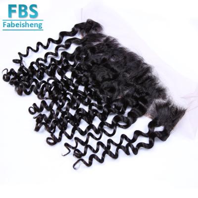 China Body Wave Virgin Peruvian Headbands With Baby Hair , Curly Hair 13*4 Curly Italian Curly Hair Peruvian Headband for sale