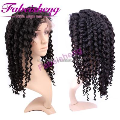 China 2016 New Peruvian Raw Unprocessed Virgin Remy Human Hair Lace Front Wig 100% Deep Wave Human Hair Lace Front Wig for sale